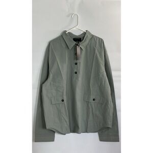Richie Le Men's Anorak Cargo Utility Shirt Stone Size XXL Men's Button Front NWT